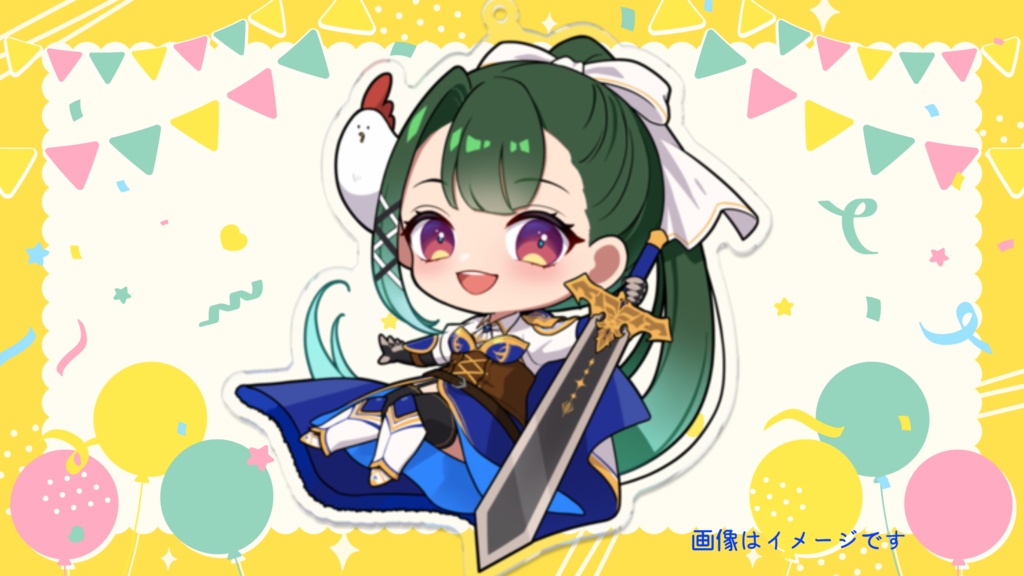 騎士風かしわアクリルキーホルダー