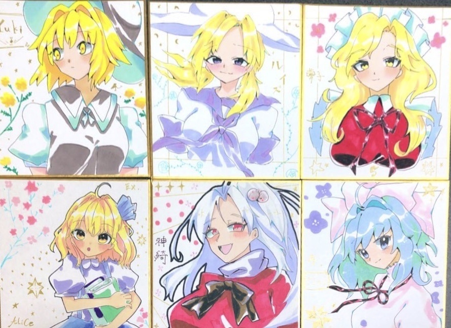 東方怪綺談　小色紙　イラスト