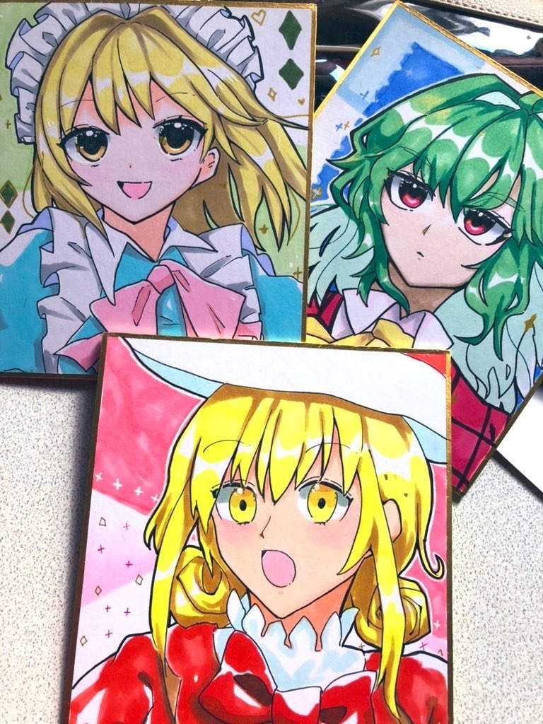 エアコミケ2 東方project イラスト色紙