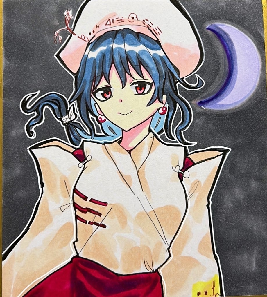 蓬莱少女繪幻想 5人の巫女さん イラスト 色紙