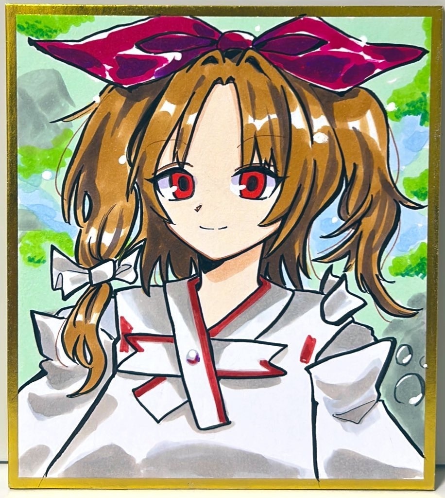 蓬莱少女繪幻想 5人の巫女さん イラスト 色紙