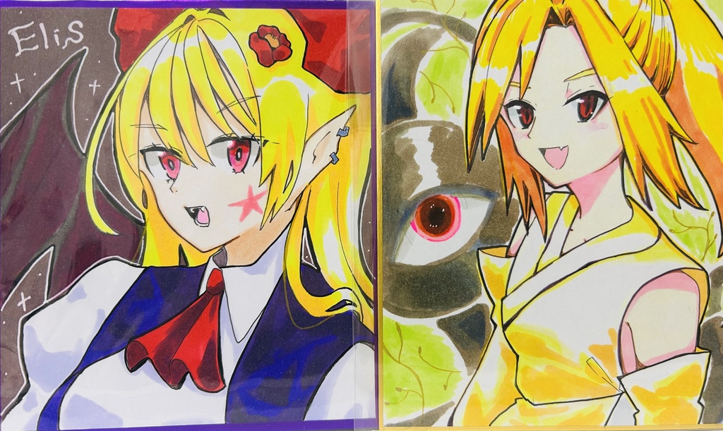 東方靈異伝 の イラスト 色紙