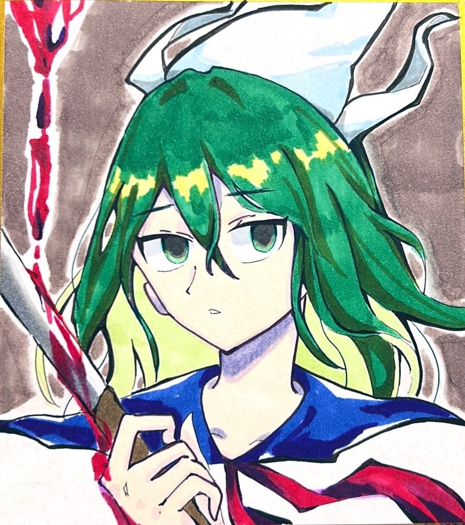 東方靈異伝 の イラスト 色紙