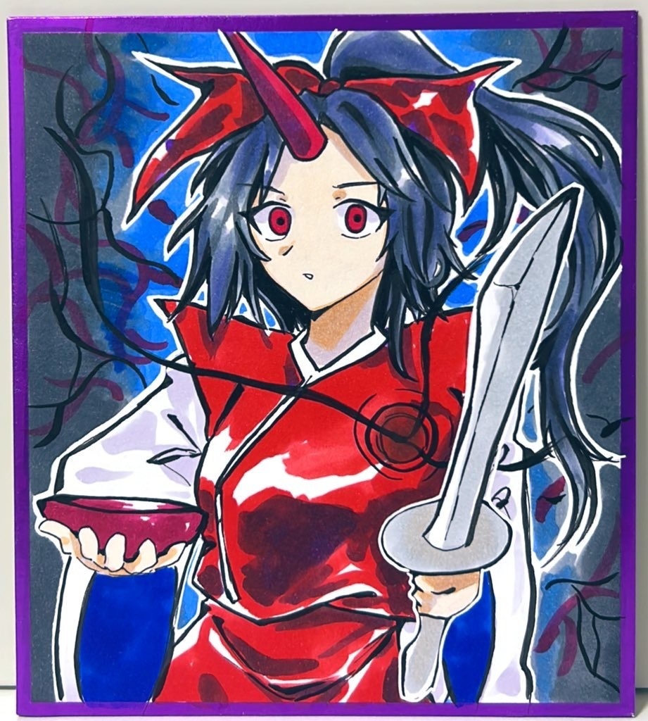 東方靈異伝　の　イラスト　色紙