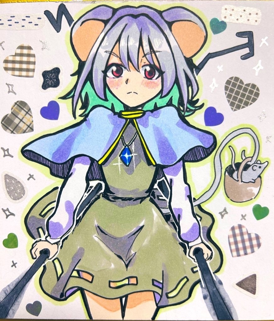 けもみみ 東方 色紙