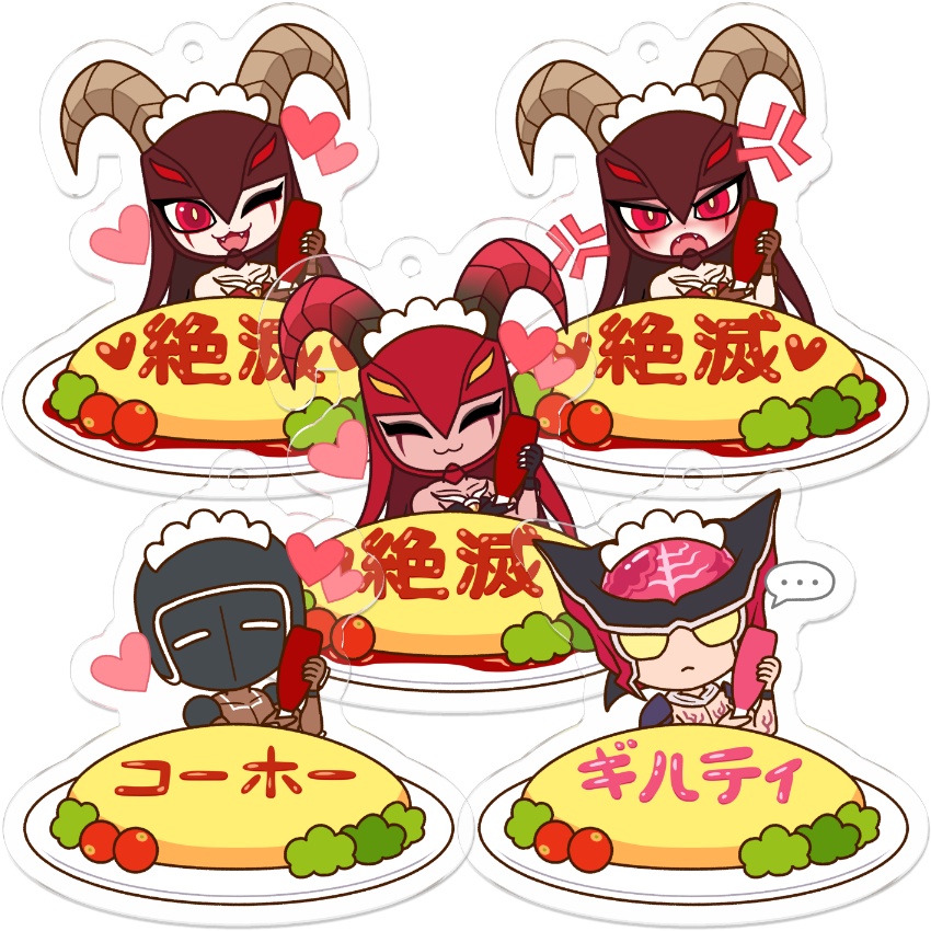 メイドカフェオムライス アクキー 5種