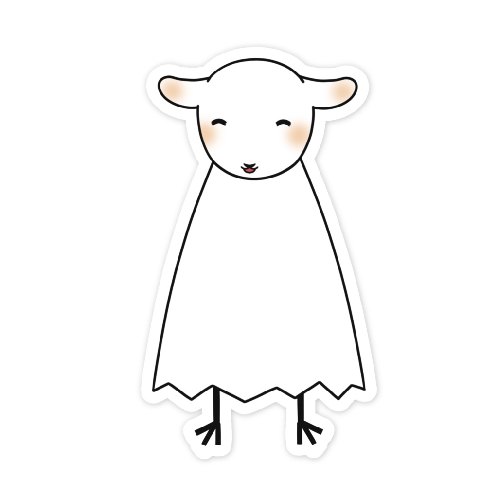 スマホステッカー(やぎ)