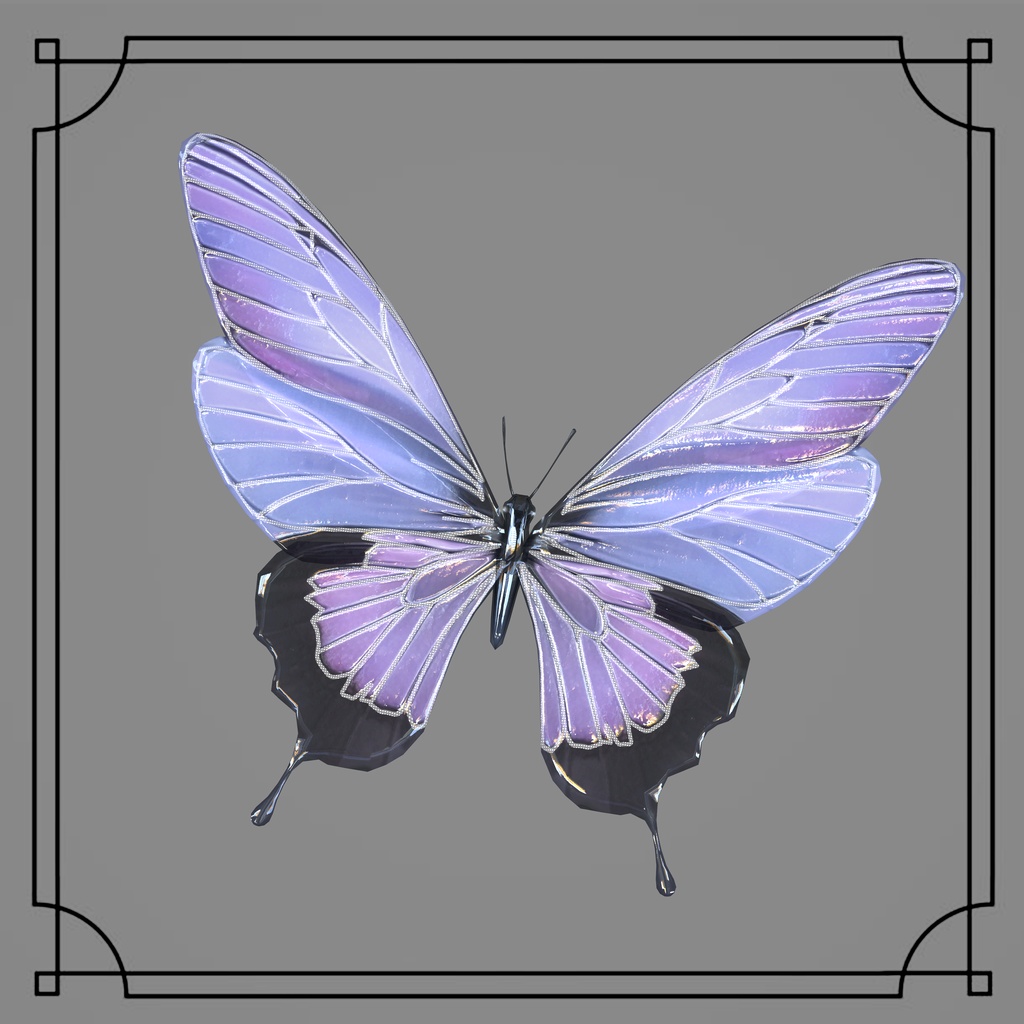 (VRChat用) 8色バタフライ- 8 Colour Flying Butterfly