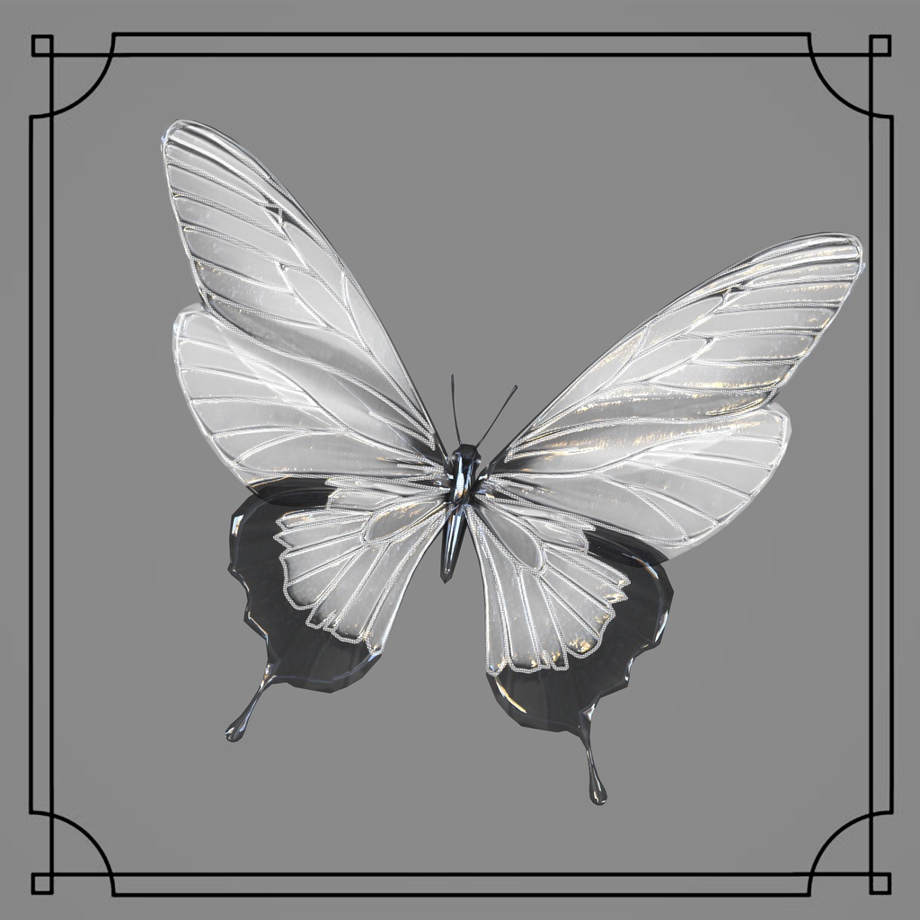 (VRChat用) 8色バタフライ- 8 Colour Flying Butterfly