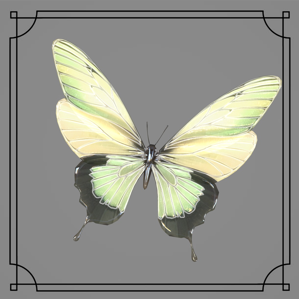 (VRChat用) 8色バタフライ- 8 Colour Flying Butterfly