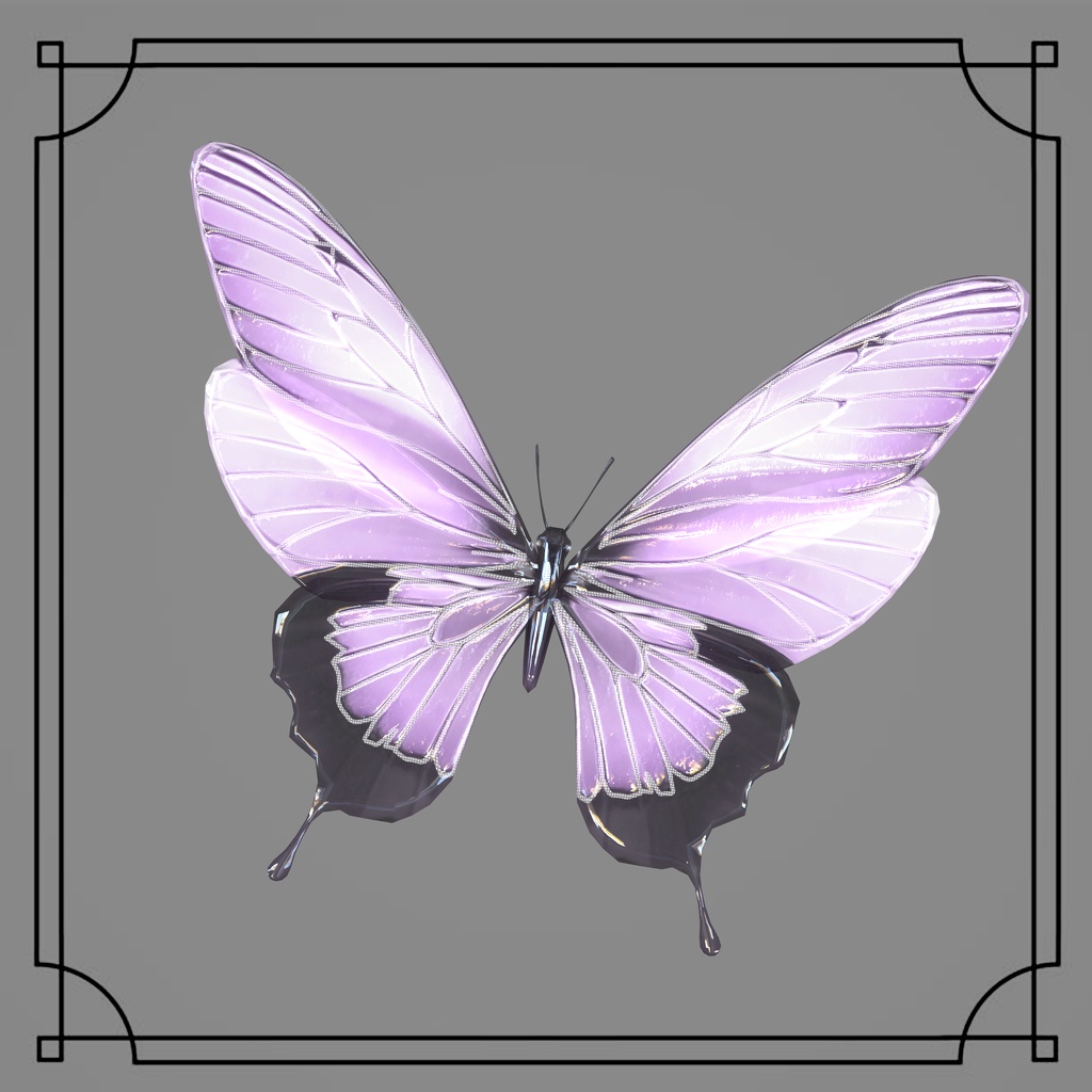 (VRChat用) 8色バタフライ- 8 Colour Flying Butterfly