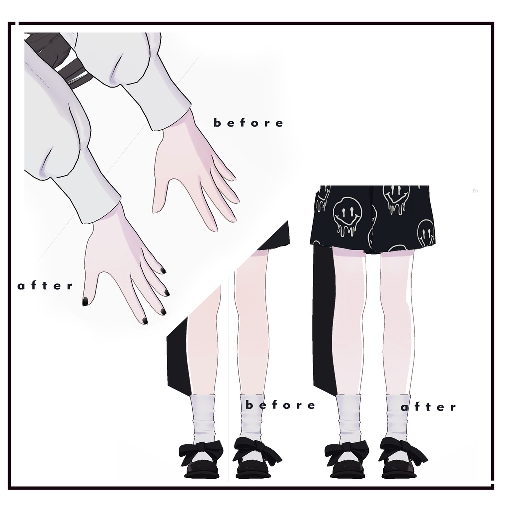 【Lapwing用】Eyes & Makeup Texture & Body Texture メイク & 瞳テクスチャ&肌色 テクスチャ