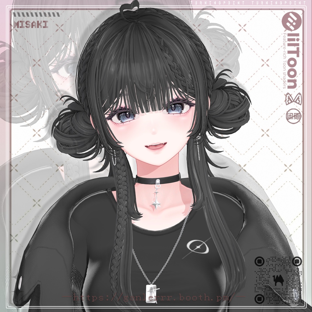 【27アバター対応】Momomimi Braids Twintail Hair
