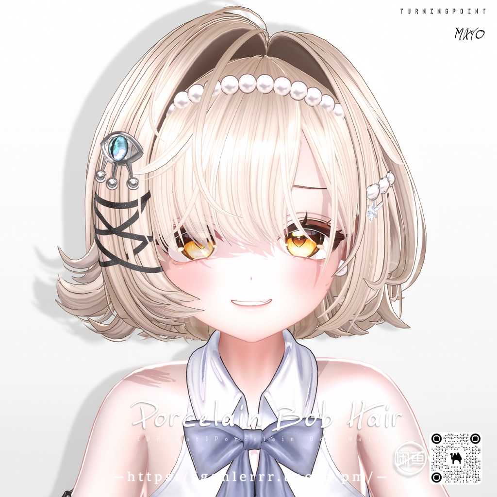 SALE🍀[VRChat]Porcelain Bob Hair｜ポーセリン・ボブヘア