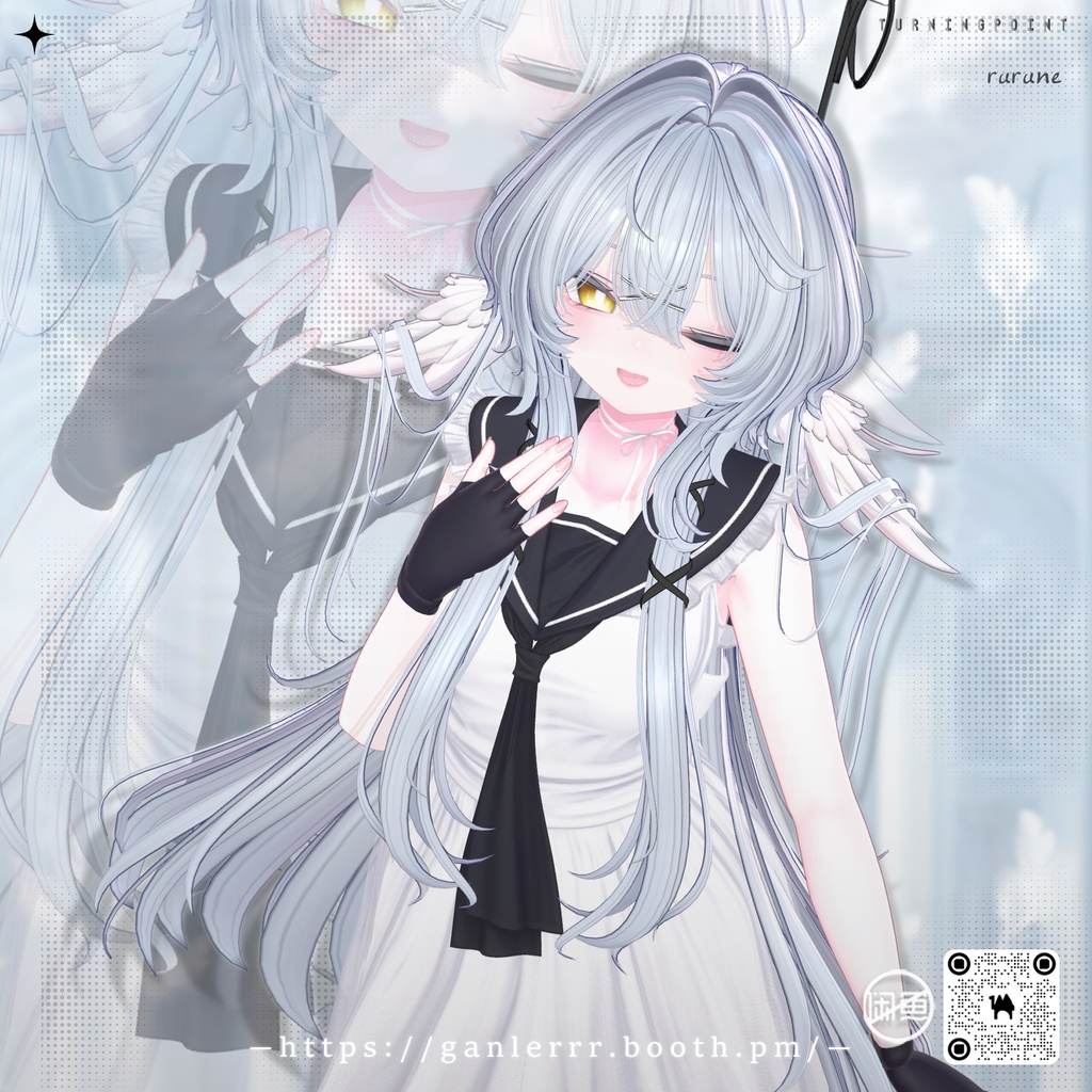 🤍Sale🤍【VRC Hair】Angel Puff Hair