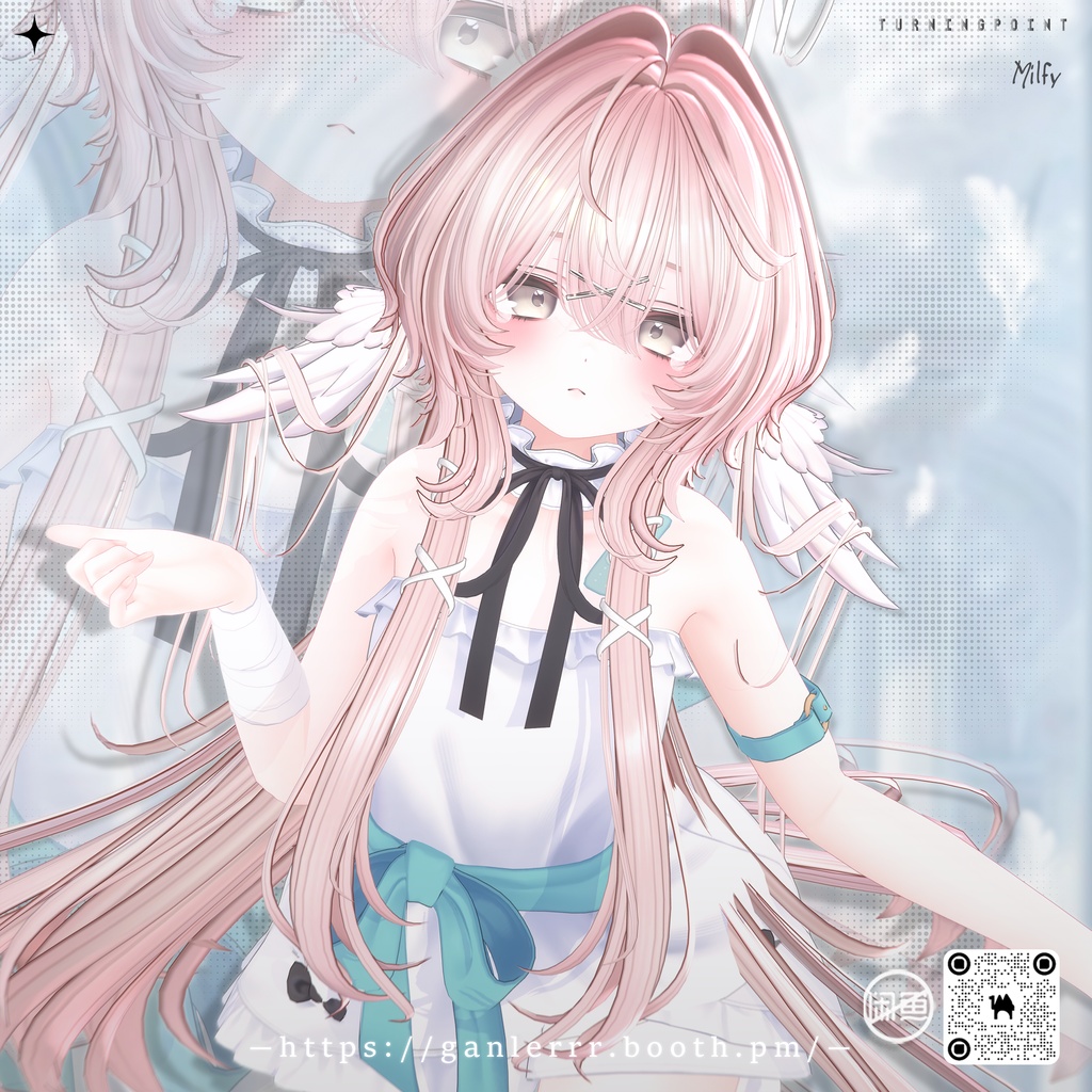 🤍Sale🤍【VRC Hair】Angel Puff Hair