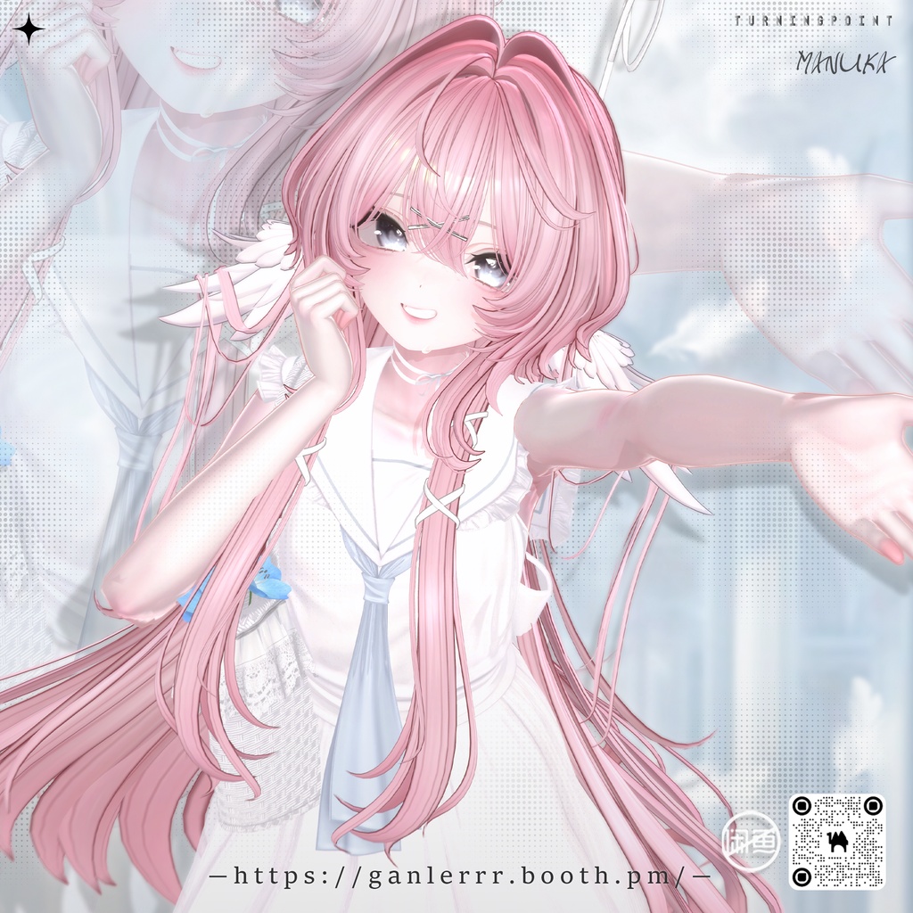 🤍Sale🤍【VRC Hair】Angel Puff Hair