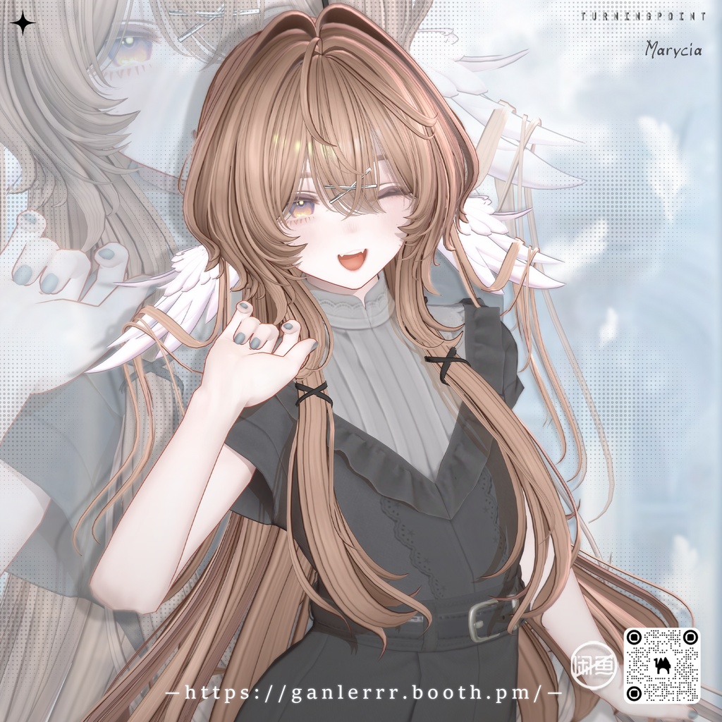 🤍Sale🤍【VRC Hair】Angel Puff Hair