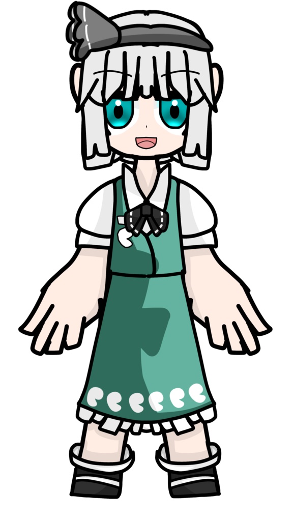 湯呑み茶式ミニキャラ立ち絵Ver.2|魂魄妖夢