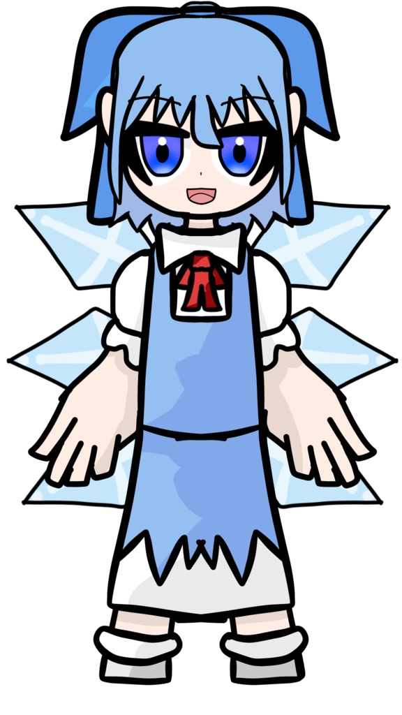湯呑み茶式ミニキャラ立ち絵Ver.2|チルノ