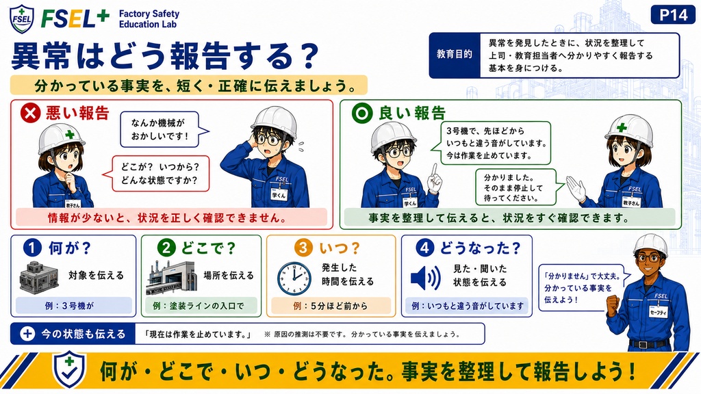 工場新人安全教育スターターセット|新人教育ですぐ使える全20ページ+教育担当者用資料