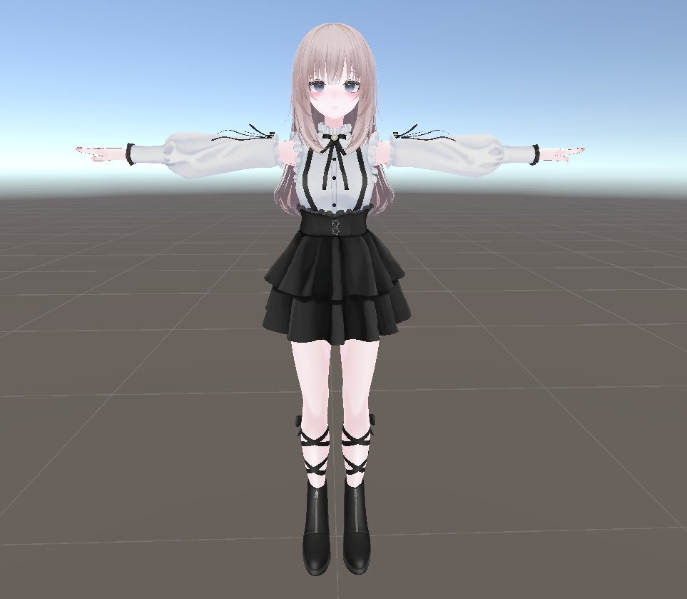 black ribbon outfit - VRChat