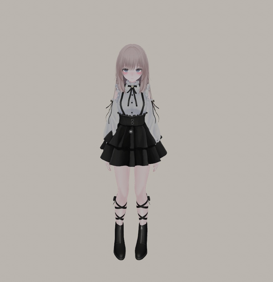 black ribbon outfit - VRChat