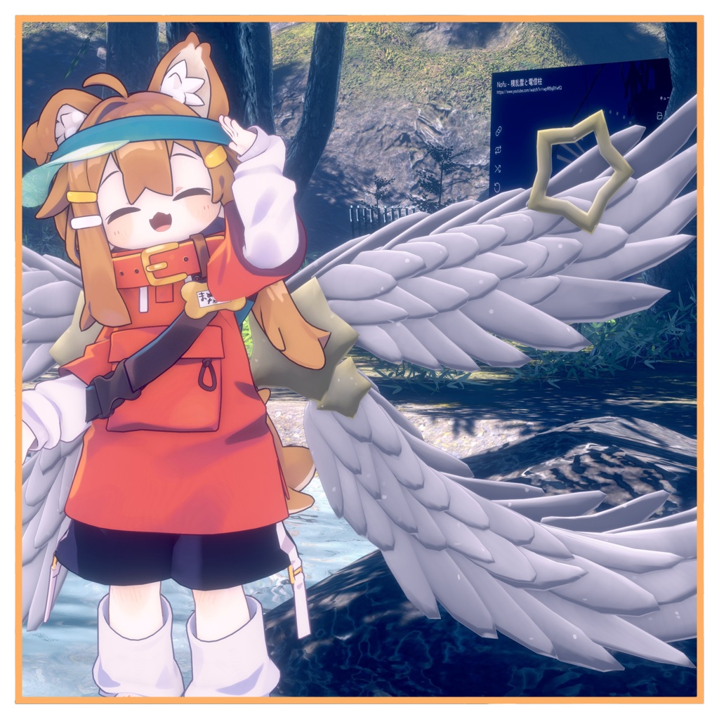 【VRChat想定】 Angel STAR Wing 【3Dモデル】