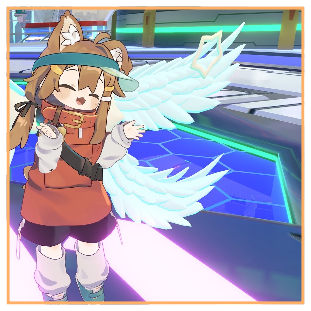【VRChat想定】 Angel STAR Wing 【3Dモデル】
