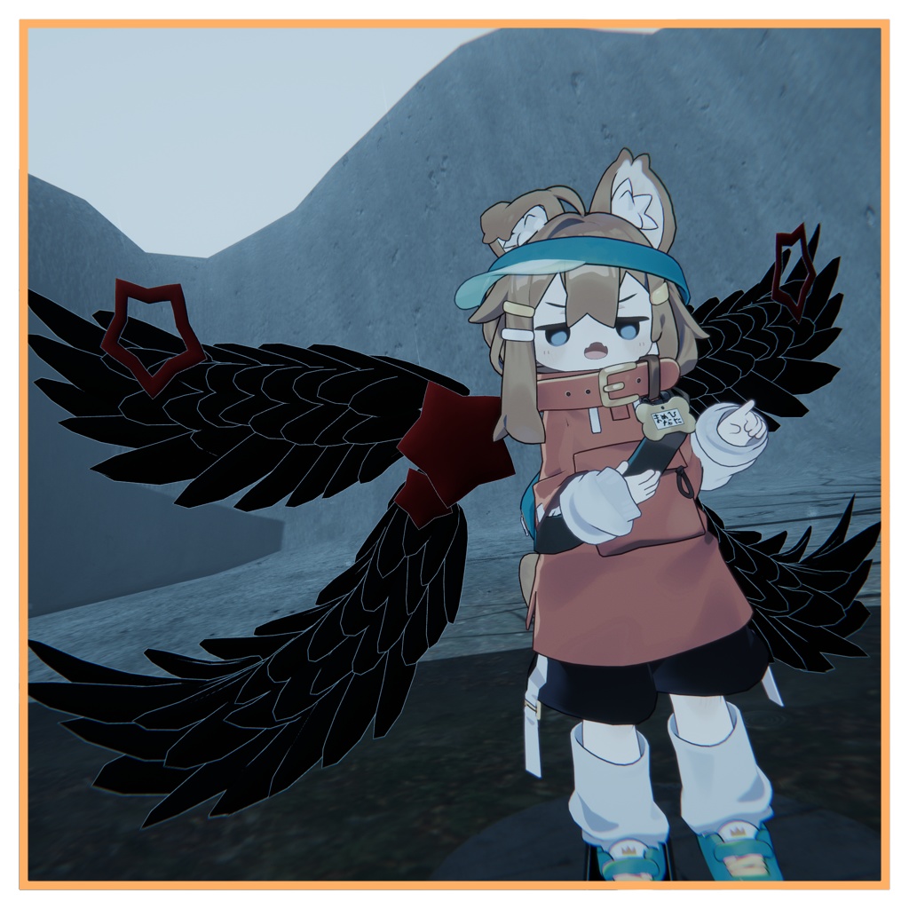 【VRChat想定】 Angel STAR Wing 【3Dモデル】
