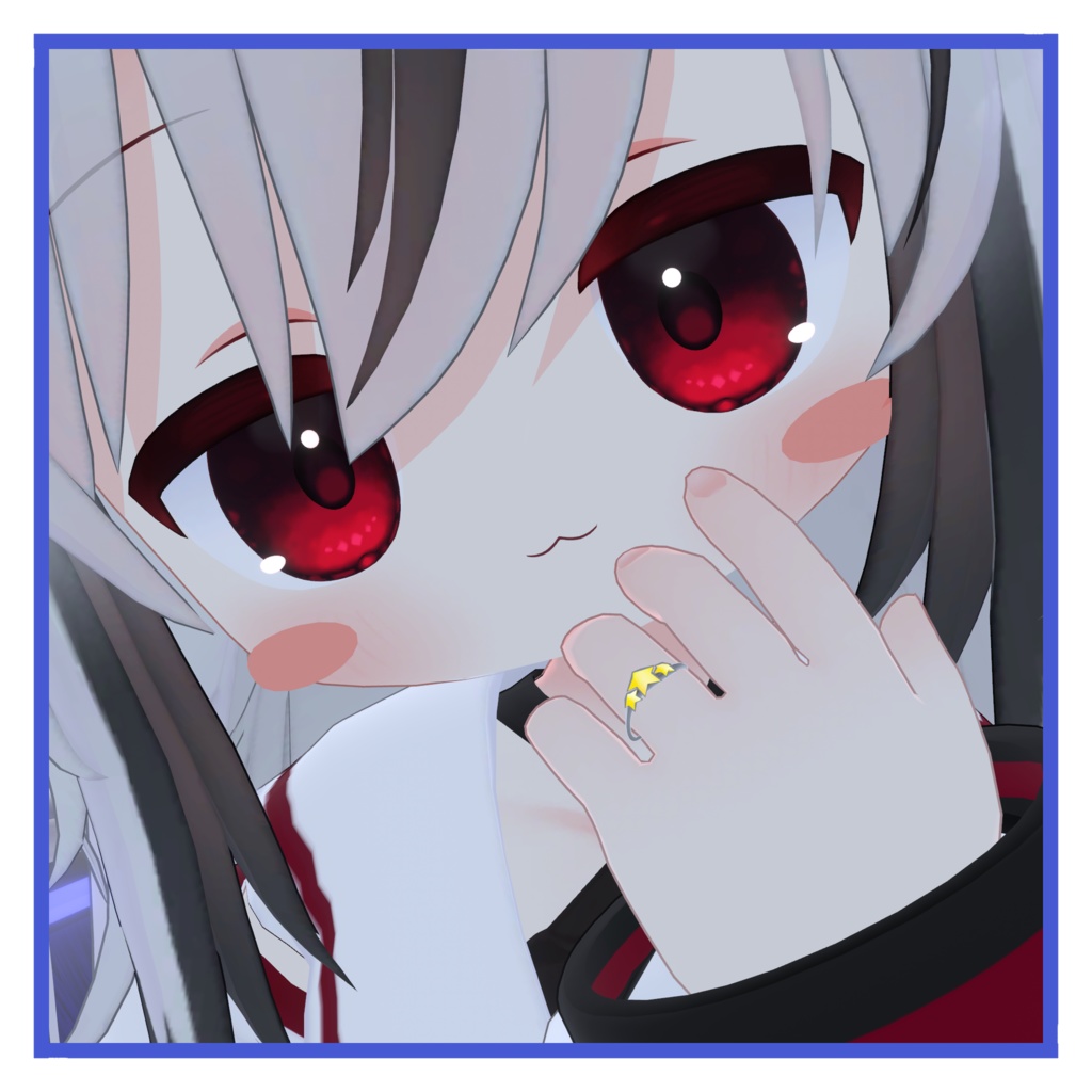 【VRChat想定】3 Star Ring 【3Dモデル】