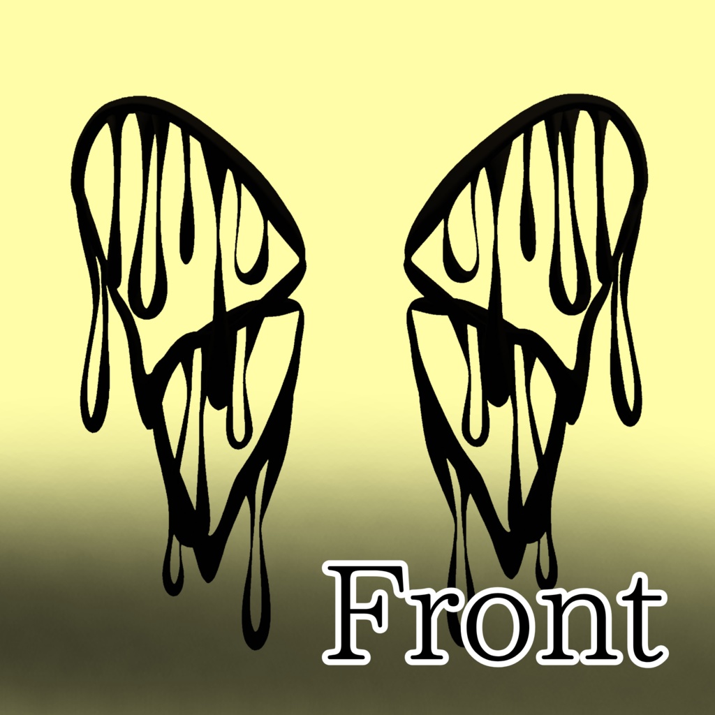 【期間限定無料】泥蝶羽【3Dモデル】【VRChat想定】