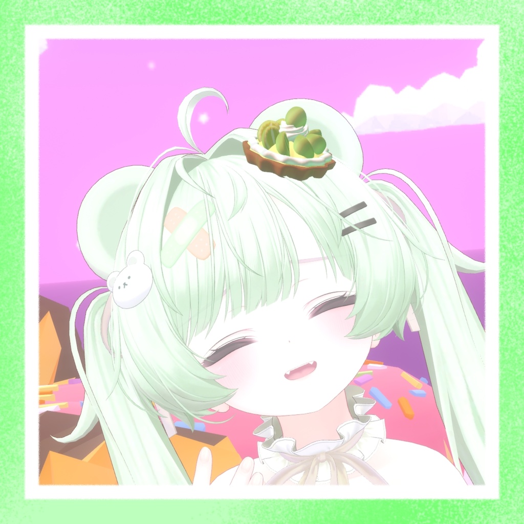 ちょこんと!マスカットタルト!【3Dモデル】【VRC想定】