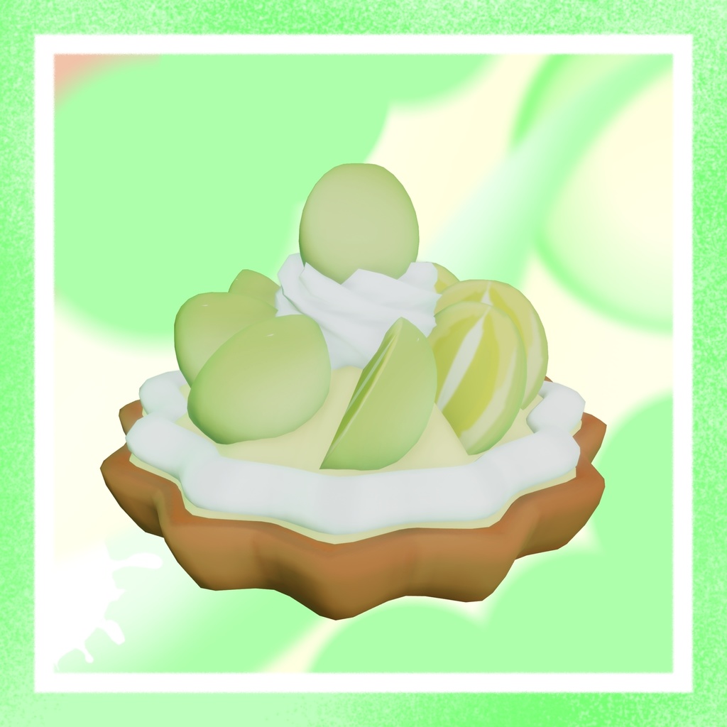 ちょこんと!マスカットタルト!【3Dモデル】【VRC想定】