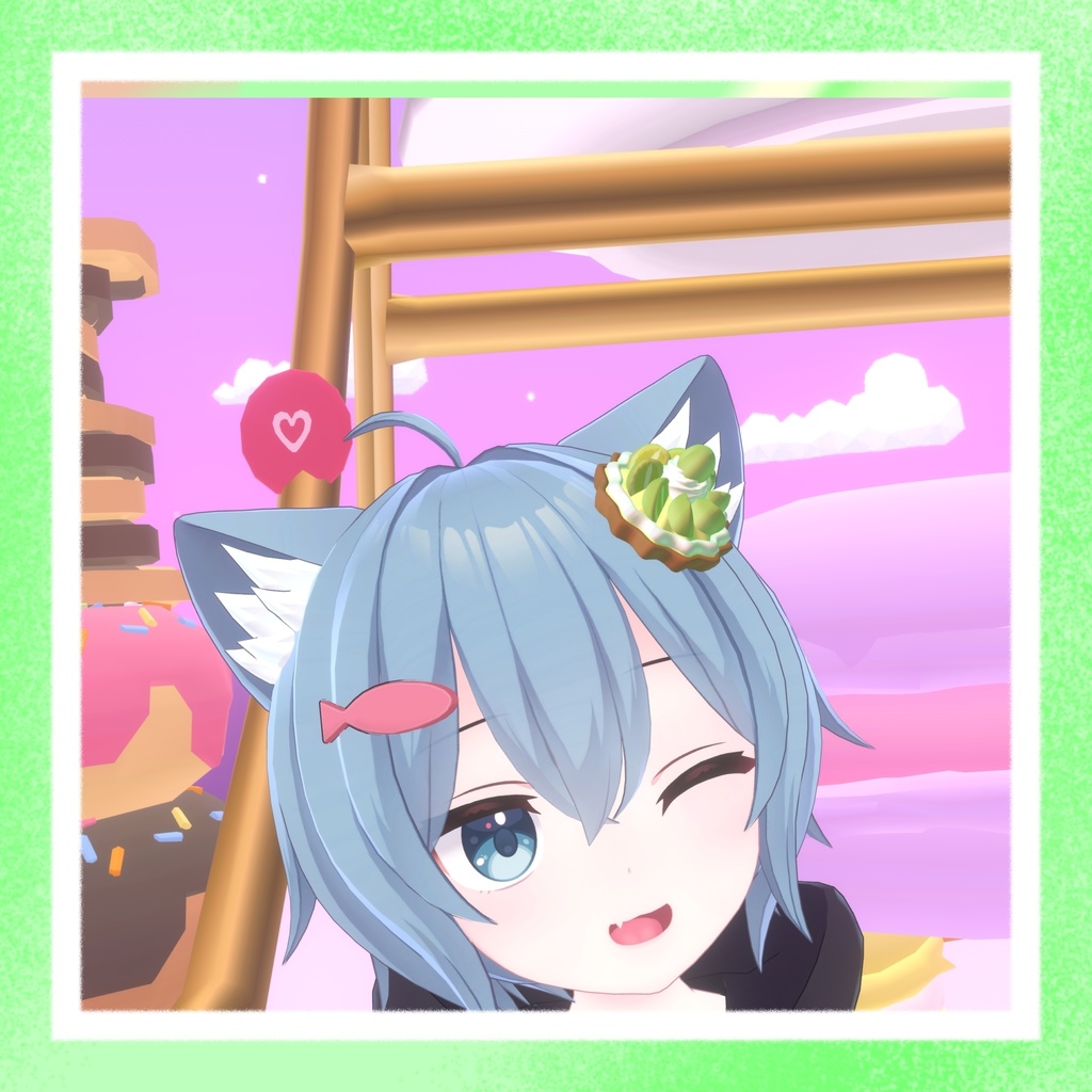 ちょこんと!マスカットタルト!【3Dモデル】【VRC想定】