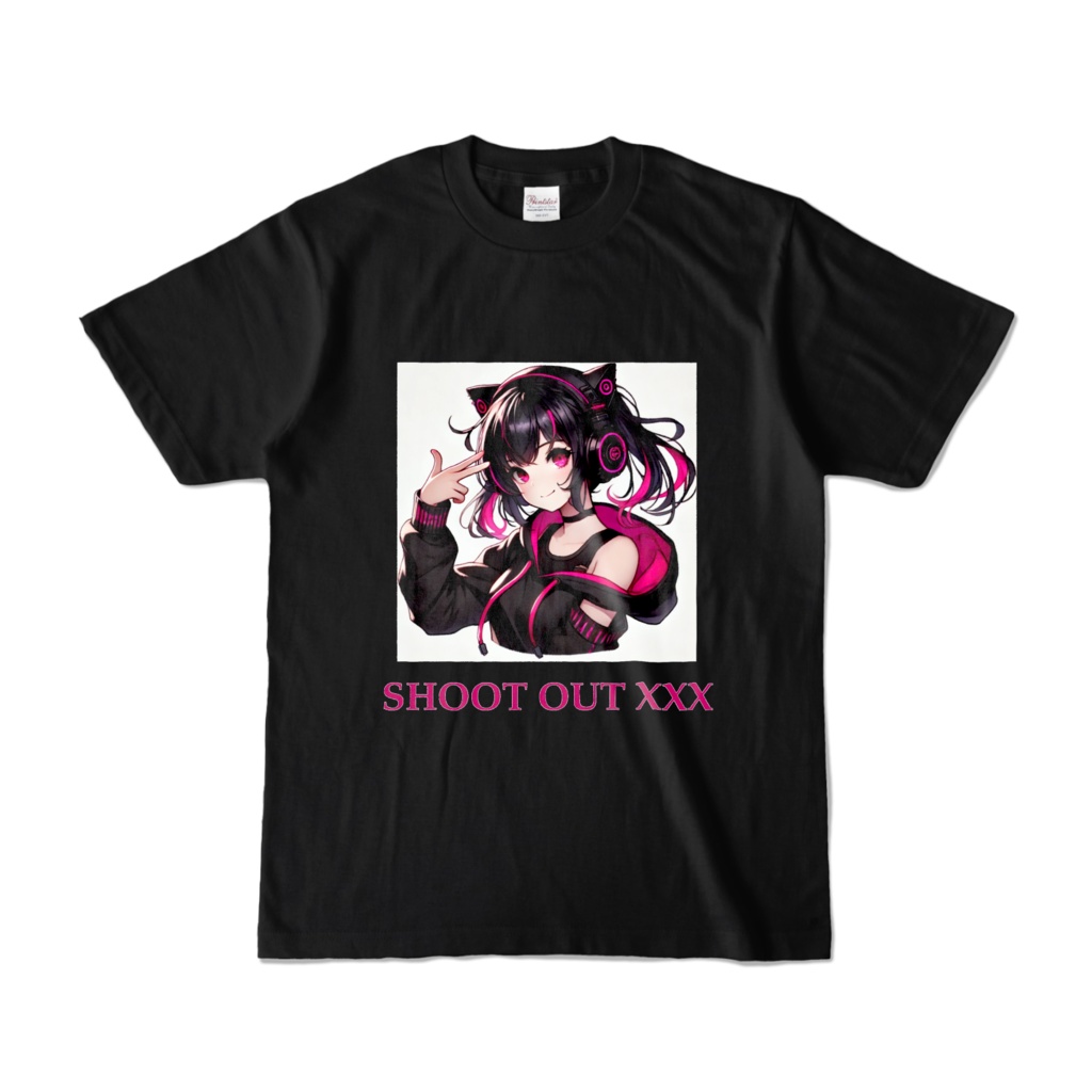 SHOOT OUT XXX ゲーミング女子Tシャツ（ピンク）