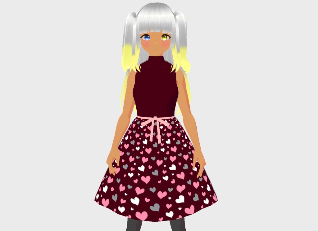 [Vroid] Black Valentines Dress