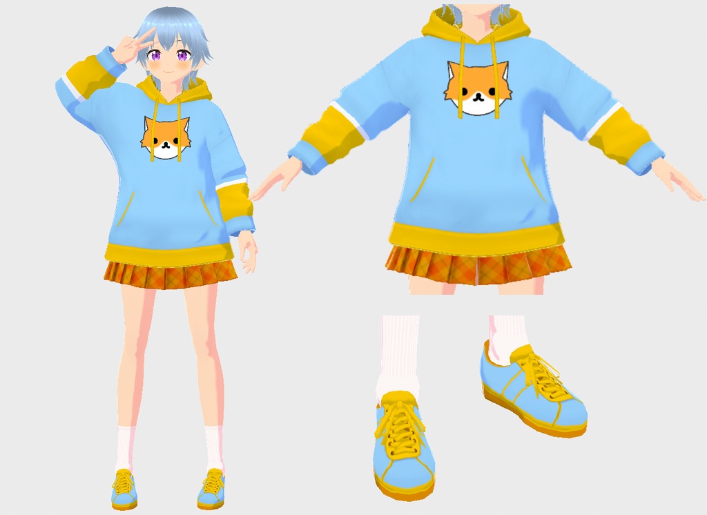 [vroid] Cute Fox outfit set