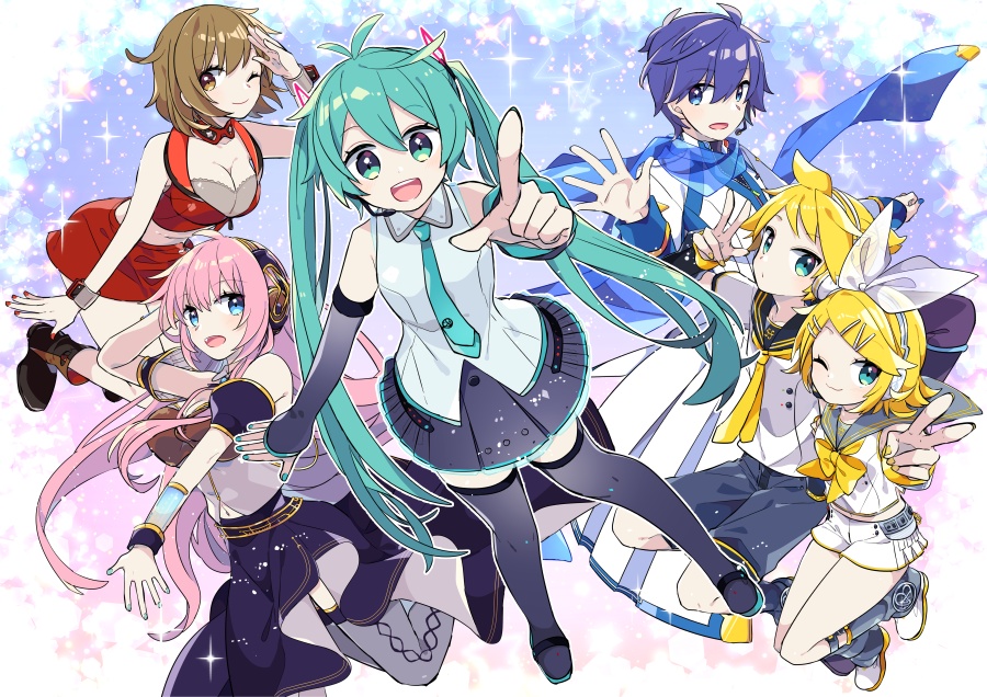 VOCALOID6人タペストリー