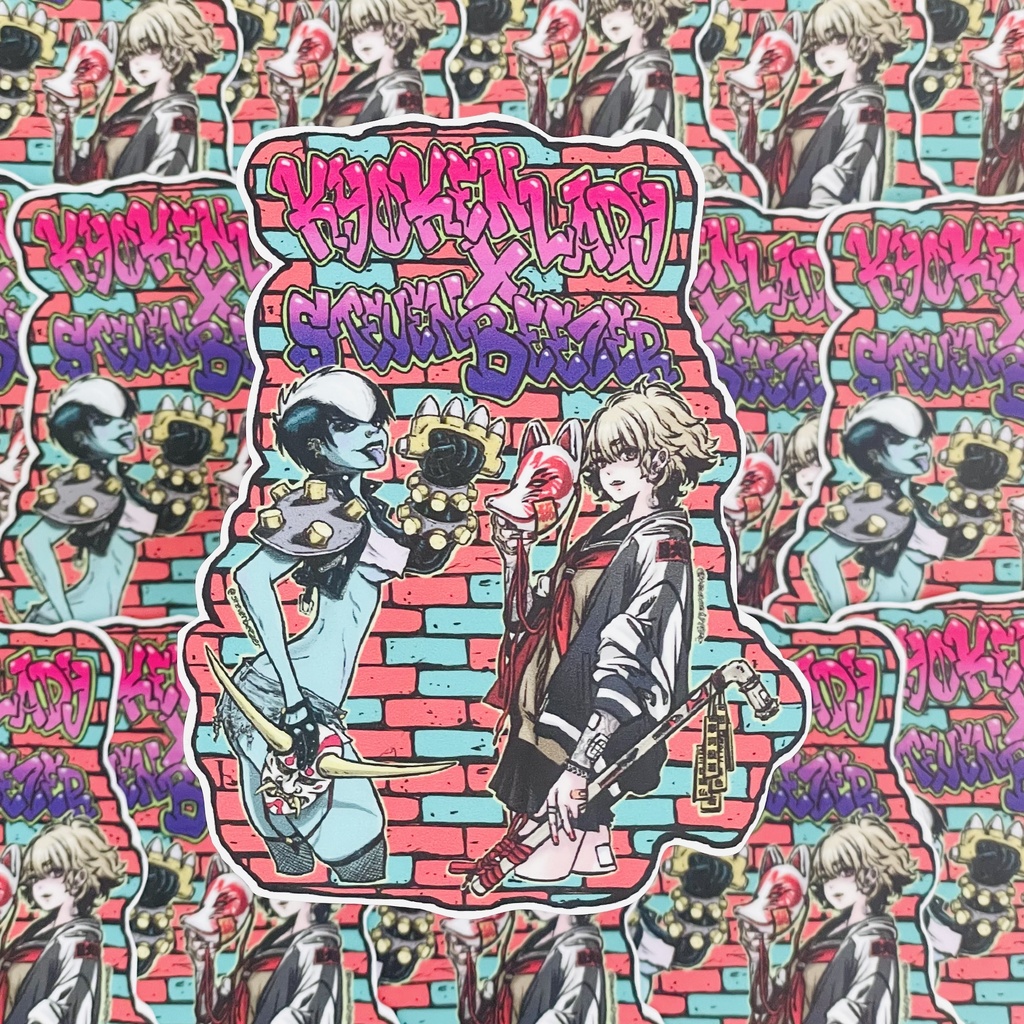 stevenbeezer x kyokenlady コラボステッカー