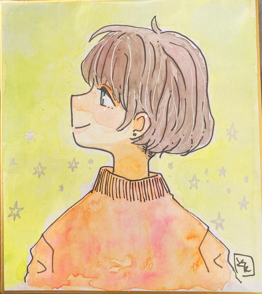 【ミニ色紙】アナログ原画❷