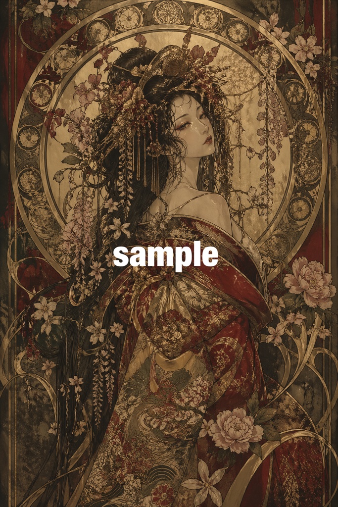 Downloadable  alluring Japanese-style artwork set.