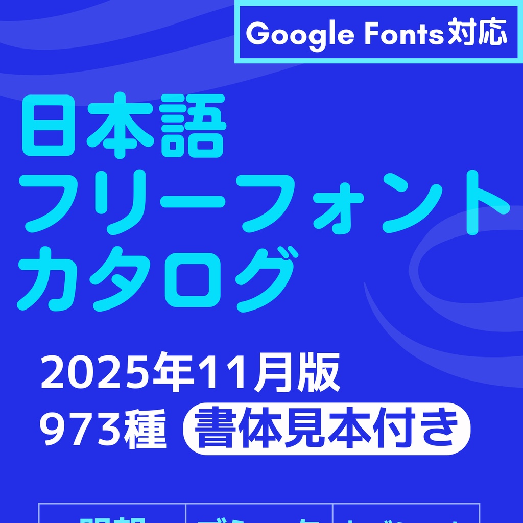 日本語フリーフォントカタログ【2025.11更新】