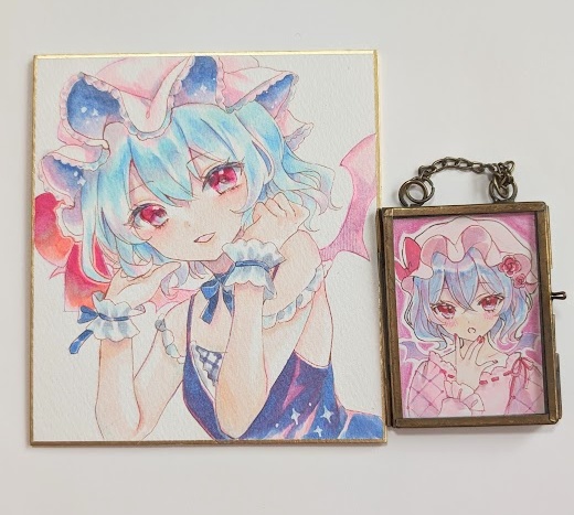 【小色紙＆原画キーホルダーセット】東方project／レミリア