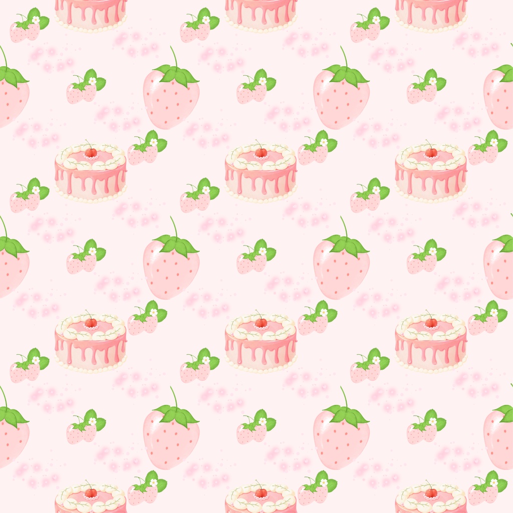 デザインペーパー　いちご