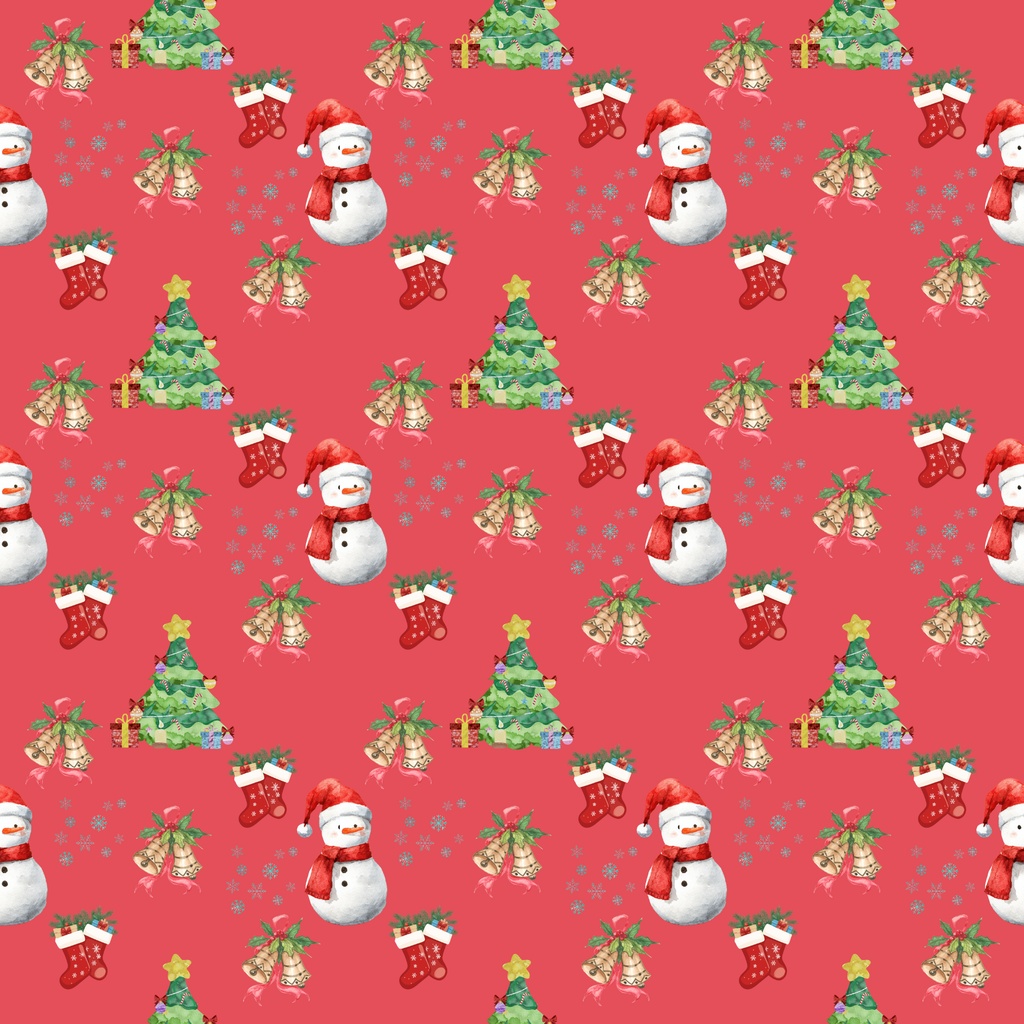 デジタルペーパー　クリスマス　レッド