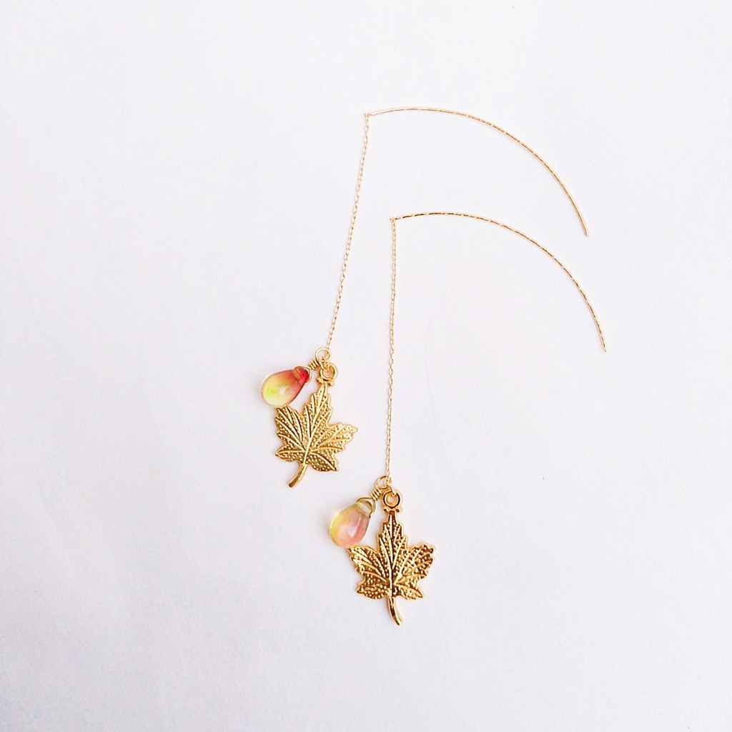 煉獄杏寿郎✼青もみじピアス