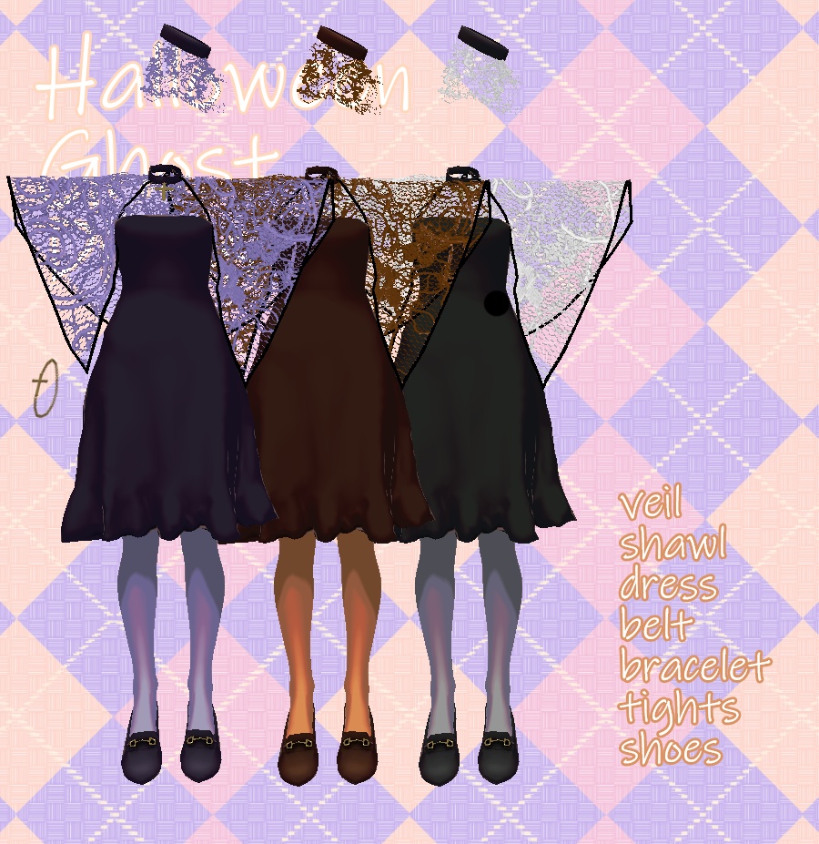 【しなの専用】Halloween Ghost Dress【VRC想定】