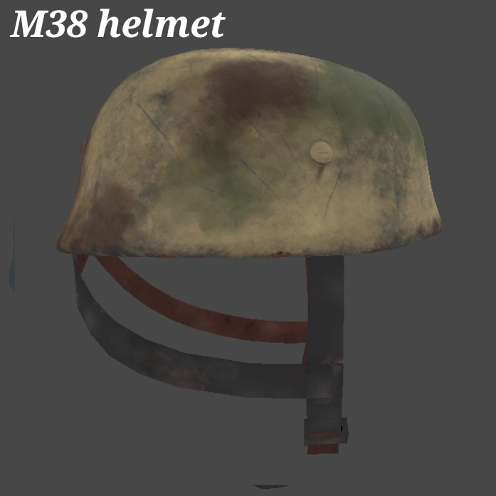 【VRC想定】M38降下猟兵ヘルメット(Fallschirmjäger Helmet) 3Dモデル