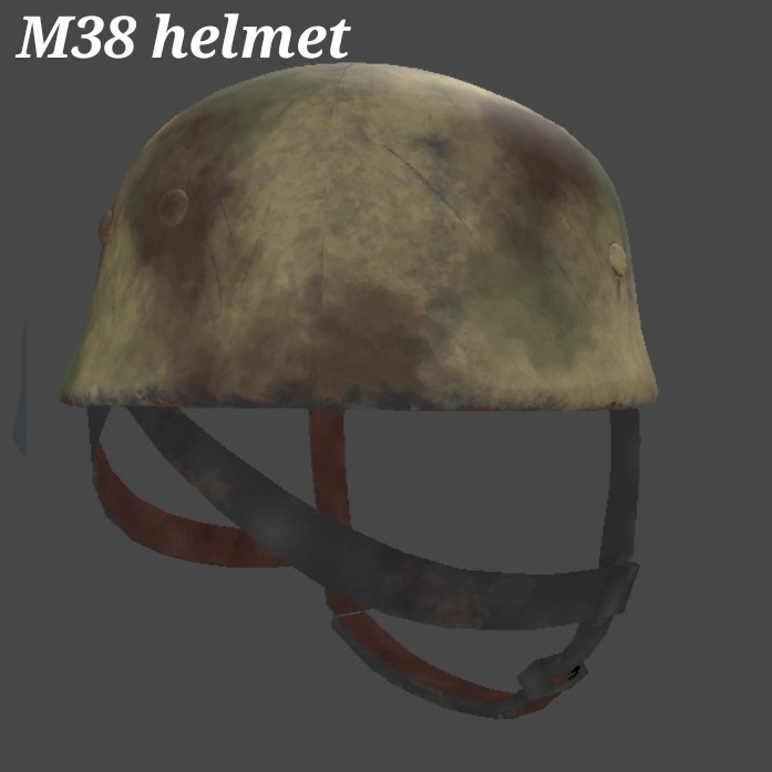 【VRC想定】M38降下猟兵ヘルメット(Fallschirmjäger Helmet) 3Dモデル